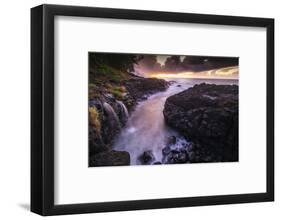 Princeville, Queens Baths, Kauai Island, Hawaii, USA-Christian Kober-Framed Photographic Print