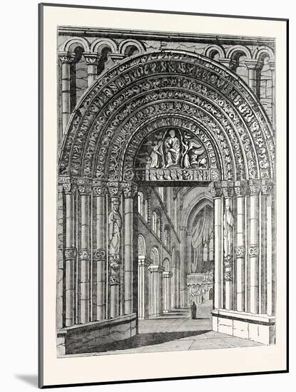 Principal Entrance and Interior of Rochester Cathedral-null-Mounted Giclee Print