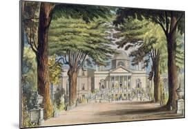 Principal Front of Chiswick House, from R. Ackermann's-John Gendall-Mounted Giclee Print