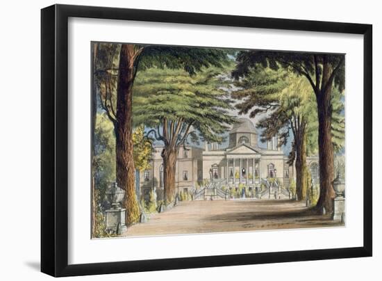 Principal Front of Chiswick House, from R. Ackermann's-John Gendall-Framed Giclee Print