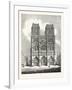 Principal Front of the Cathedral of Nôtre Dame Paris France-null-Framed Giclee Print
