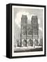 Principal Front of the Cathedral of Nôtre Dame Paris France-null-Framed Stretched Canvas