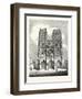 Principal Front of the Cathedral of Nôtre Dame Paris France-null-Framed Giclee Print