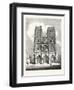 Principal Front of the Cathedral of Nôtre Dame Paris France-null-Framed Giclee Print