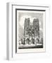 Principal Front of the Cathedral of Nôtre Dame Paris France-null-Framed Giclee Print