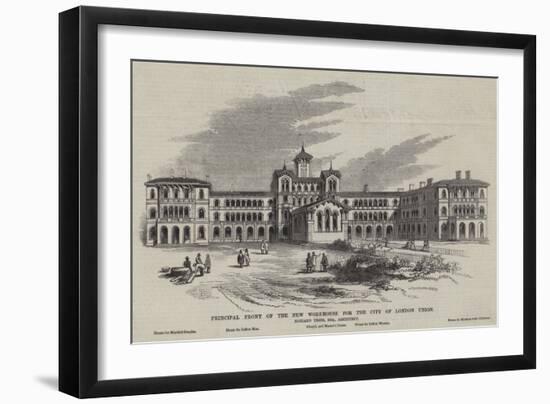 Principal Front of the New Workhouse for the City of London Union-null-Framed Giclee Print