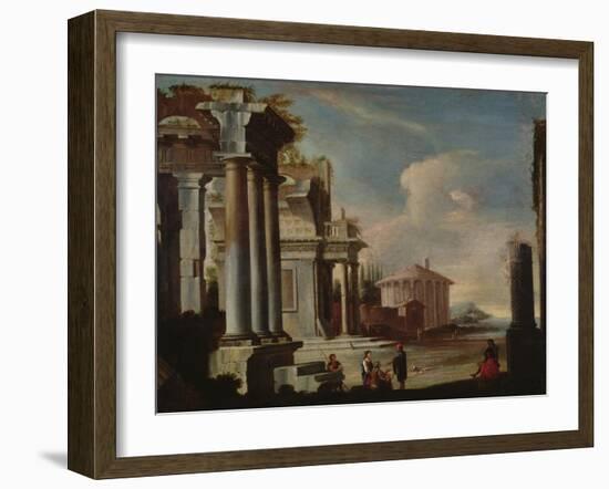 Principal Monuments of Ancient Rome: Temple of Vesta (Oil on Canvas)-Viviano Codazzi-Framed Giclee Print