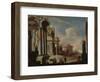 Principal Monuments of Ancient Rome: Temple of Vesta (Oil on Canvas)-Viviano Codazzi-Framed Giclee Print