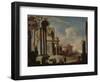 Principal Monuments of Ancient Rome: Temple of Vesta (Oil on Canvas)-Viviano Codazzi-Framed Giclee Print