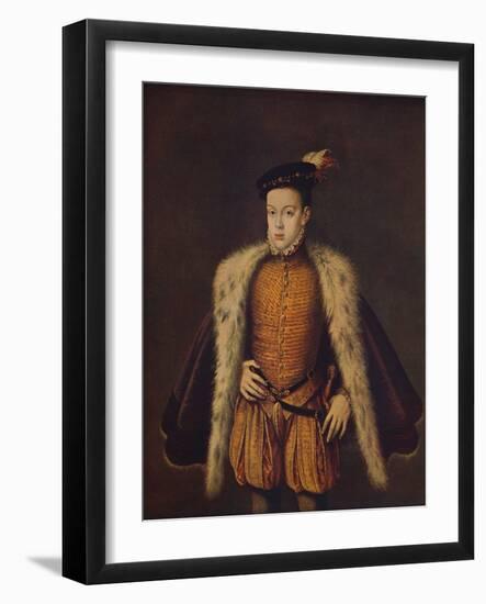 'Principe Don Carlos hijo de Felipe II', (Prince Carlos de Austria), 1557-1559, (c1934)-Alonso Sanchez Coello-Framed Giclee Print