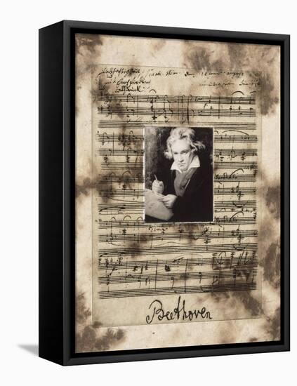 Principles of Music-Beethoven-Susan Hartenhoff-Framed Stretched Canvas