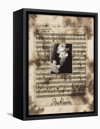 Principles of Music-Beethoven-Susan Hartenhoff-Framed Stretched Canvas