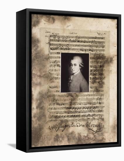 Principles of Music-Mozart-Susan Hartenhoff-Framed Stretched Canvas