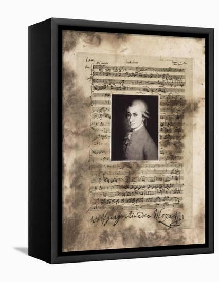 Principles of Music-Mozart-Susan Hartenhoff-Framed Stretched Canvas