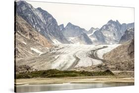 Prins Christian Sund, lateral and medial moraines on Igdlorssuit Glacier, southern Greenland, Polar-Tony Waltham-Stretched Canvas