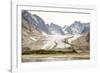 Prins Christian Sund, lateral and medial moraines on Igdlorssuit Glacier, southern Greenland, Polar-Tony Waltham-Framed Photographic Print