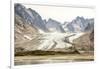 Prins Christian Sund, lateral and medial moraines on Igdlorssuit Glacier, southern Greenland, Polar-Tony Waltham-Framed Photographic Print