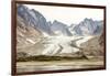 Prins Christian Sund, lateral and medial moraines on Igdlorssuit Glacier, southern Greenland, Polar-Tony Waltham-Framed Photographic Print