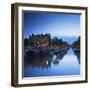 Prinsengracht and Brouwersgracht canals at dusk, Amsterdam, Netherlands-Ian Trower-Framed Photographic Print