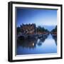 Prinsengracht and Brouwersgracht canals at dusk, Amsterdam, Netherlands-Ian Trower-Framed Photographic Print