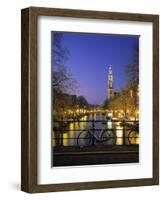 Prinsengracht and Wsterkerk, Amsterdam, Holland-Jon Arnold-Framed Photographic Print