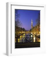 Prinsengracht and Wsterkerk, Amsterdam, Holland-Jon Arnold-Framed Photographic Print