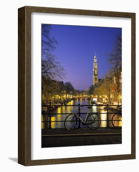 Prinsengracht and Wsterkerk, Amsterdam, Holland-Jon Arnold-Framed Photographic Print