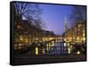 Prinsengracht and Wsterkerk, Amsterdam, Holland-Jon Arnold-Framed Stretched Canvas