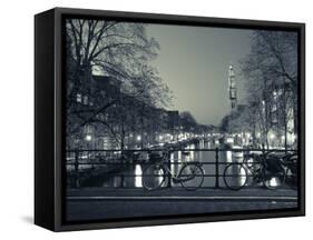 Prinsengracht and Wsterkerk, Amsterdam, Holland-Jon Arnold-Framed Stretched Canvas