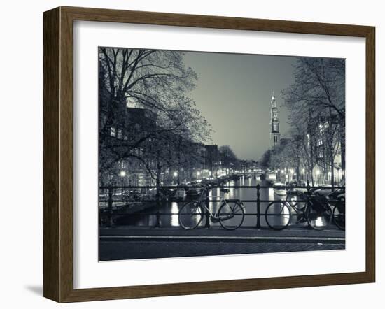 Prinsengracht and Wsterkerk, Amsterdam, Holland-Jon Arnold-Framed Photographic Print