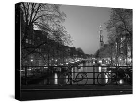 Prinsengracht and Wsterkerk, Amsterdam, Holland-Jon Arnold-Stretched Canvas