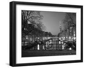 Prinsengracht and Wsterkerk, Amsterdam, Holland-Jon Arnold-Framed Photographic Print