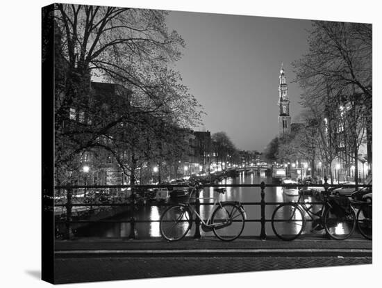 Prinsengracht and Wsterkerk, Amsterdam, Holland-Jon Arnold-Stretched Canvas