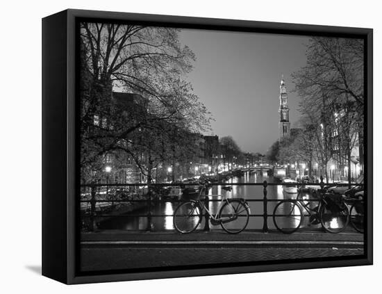 Prinsengracht and Wsterkerk, Amsterdam, Holland-Jon Arnold-Framed Stretched Canvas