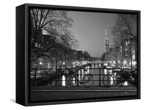 Prinsengracht and Wsterkerk, Amsterdam, Holland-Jon Arnold-Framed Stretched Canvas