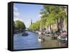 Prinsengracht Canal, Amsterdam, Netherlands, Europe-Amanda Hall-Framed Stretched Canvas