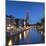 Prinsengracht canal and Westerkerk at dusk, Amsterdam, Netherlands-Ian Trower-Mounted Photographic Print