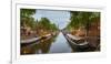 Prinsengracht Canal at Dusk with Westerkerk in Distance, Amsterdam, North Holland, Netherlands-null-Framed Photographic Print