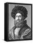 Print after Baltazar Castiglione-Raphael-Framed Stretched Canvas