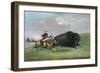 Print after Buffalo Hunt by George Catlin, C.1920-George Catlin-Framed Giclee Print