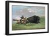 Print after Buffalo Hunt by George Catlin, C.1920-George Catlin-Framed Giclee Print