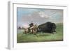 Print after Buffalo Hunt by George Catlin, C.1920-George Catlin-Framed Giclee Print