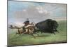 Print after Buffalo Hunt by George Catlin, C.1920-George Catlin-Mounted Giclee Print