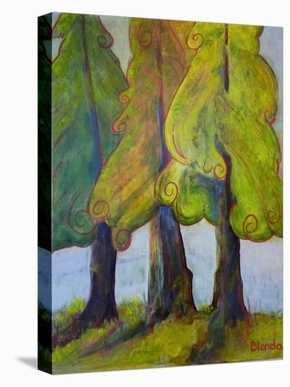 Print Art Trees At the Forests Edge-Blenda Tyvoll-Stretched Canvas