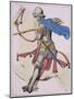 Print Depicting a Knight in Armor on Horseback-null-Mounted Giclee Print