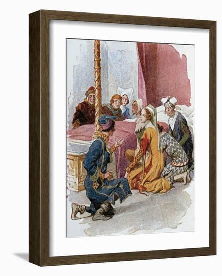 Print Depicting a Scene from Gianni Schicchi, 1922-Giacomo Puccini-Framed Giclee Print