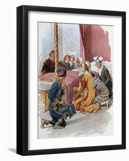 Print Depicting a Scene from Gianni Schicchi, 1922-Giacomo Puccini-Framed Giclee Print