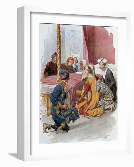 Print Depicting a Scene from Gianni Schicchi, 1922-Giacomo Puccini-Framed Giclee Print