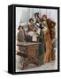 Print Depicting a Scene from Gianni Schicchi, 1922-Giacomo Puccini-Framed Stretched Canvas