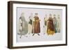 Print Depicting Emperor Justinian and Empress Theodora with Attendants-null-Framed Giclee Print